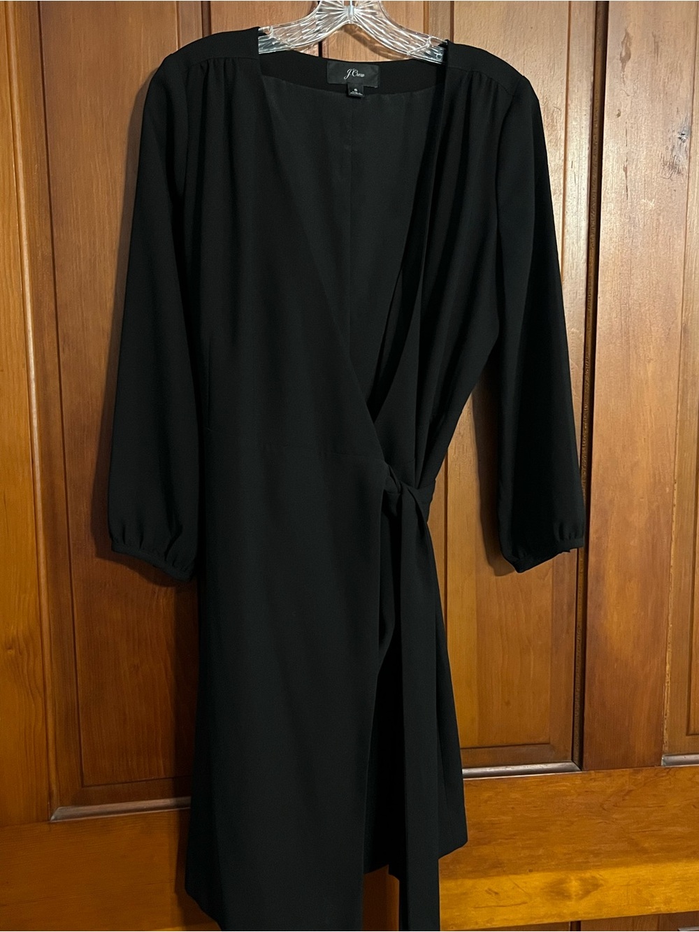 J. Crew Classic Black Wrap Dress Size 6